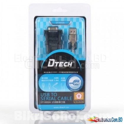 DTECH Geunine USB to Serial Adapter with RS232 DB9 Male